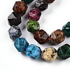 Dyed Natural Sesame Jasper Beads Strands G-T139-8mm-47A-3
