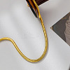 304 Stainless Steel Round Snake Chain Necklace NJEW-D043-01G-4