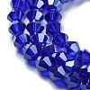 Transparent Electroplate Glass Beads Strands GLAA-F029-2mm-C06-3