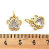 Brass Pave Cubic Zirconia Pendants KK-R229-12G-3