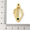 Brass Micro Pave Cubic Zirconia Pendants KK-B124-05G-01-3