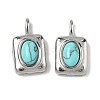 Natural & Synthetic Mixed Gemstone Rectangle with Oval Charms STAS-L022-516P-M-2