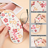 1Pc Flower Printed PU Leather Portable Slim Sunglasses Pouch AJEW-CN0003-25B-5