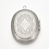 Tarnish Resistant 201 Stainless Steel locket Pendant Cabochon Settings STAS-S076-43-2