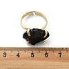 Natural Obsidian Finger Rings RJEW-B122-01G-03-5