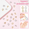 24Pcs 4 Colors Brass Cubic Zirconia Pendants KK-BC0013-59-4
