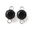 304 Stainless Steel Micro Pave Cubic Zirconia Connector Charms X-STAS-H240-50P-11-1