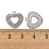 Brass Etched Metal Embellishments Pendants KKC-D001-04P-3