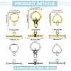 120 Sets 6 Styles Tibetan Style Alloy Toggle Clasps FIND-AR0005-77-2