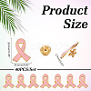 40Pcs Breast Cancer Awareness Pink Ribbon Enamel Pin JEWB-ME0001-22-2