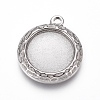 Non-Tarnish 304 Stainless Steel Pendant Cabochon Settings X-STAS-G214-07P-1