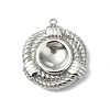 304 Stainless Steel Pendant Cabochon Settings STAS-L022-339P-04-1