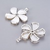 Natural White Shell Mother of Pearl Shell Pendants SSHEL-L008-64B-3