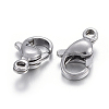 Non-Tarnish 304 Stainless Steel Lobster Claw Clasps X-STAS-F182-01P-E-1