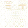56Pcs 7 Styles 316 Surgical Stainless Steel Hoop Earrings Findings STAS-TA0002-84-2