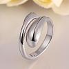 Real Platinum Plated Adjustable Brass Finger Rings for Women RJEW-BB07574-C-4