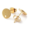 201 Stainless Steel Flat Round Stud Earring Findings LS-STAS-K259-18B-G-2