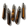 Natural Tiger Eye Pointed Big Pendants G-Z055-01P-17-1