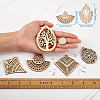 DIY 30 Pairs Natural Wooden Earring Making Kits DIY-TA0003-36P-5