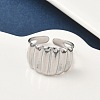 304 Stainless Steel Open Cuff Rings RJEW-A079-01I-P-1