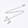 Non-Tarnish 201 Stainless Steel Pendant Necklaces NJEW-T009-JN037-1-45-2