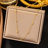 304 Stainless Steel Satellite Chain Necklaces for Women Men NJEW-Q028-12G-1