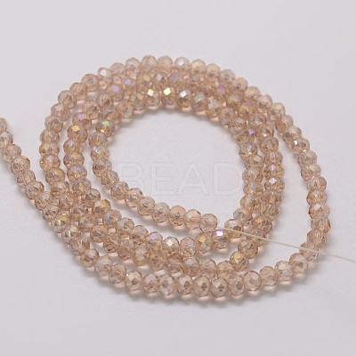 Electroplate Glass Bead Strands X-GLAA-K016-2x3mm-03FR-1