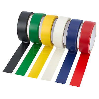 6 Rolls 6 Colors PVC Safety Tape DIY-MA0007-19-1