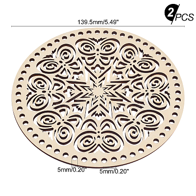 Wooden Basket Bottoms AJEW-WH0129-07A-1