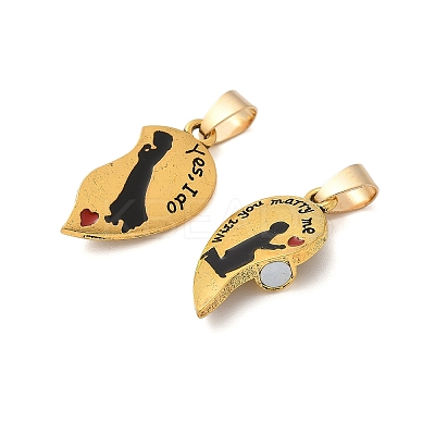 Alloy Enamel Split Pendants STAS-M114-08AG-1