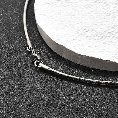 Non-Tarnish Casual Style 304 Stainless Steel Choker Necklaces STAS-O037-02P-1