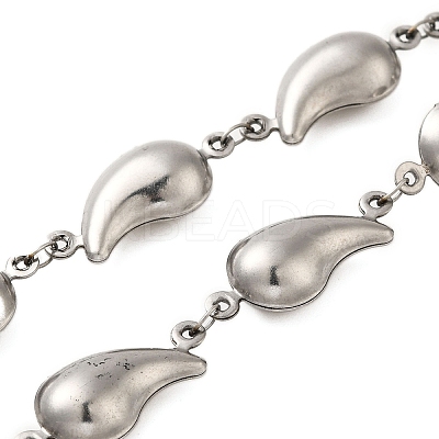 304 Stainless Steel Teardrop Link Chains CHS-G037-02P-1
