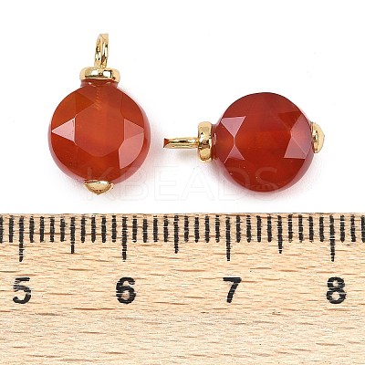 Natural Mixed Gemstone Faceted Hexagonal Cut Flat Round Pendants KK-B157-39G-1