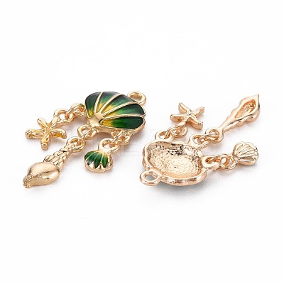 Alloy Enamel Pendants X-ENAM-S126-118A-NR-1