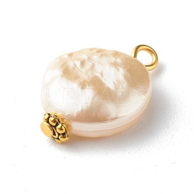 ABS Plastic Imitation Pearl Beads Pendant PALLOY-JF00834-1