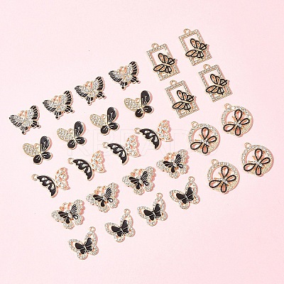 28Pcs 7 Styles Alloy Enamel Pendants FIND-FS0003-21-1