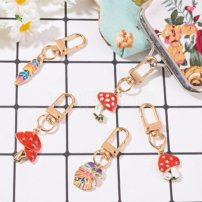 5Pcs Alloy Enamel Keychain JX218A-1