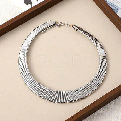 Alloy Wide Choker Necklaces for Women LS-NJEW-C090-01P-1