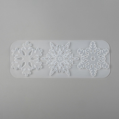 Christmas DIY Snowflake Silicone Pendant Molds X-DIY-P006-31-1