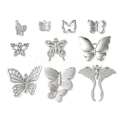 10Pcs 304 Stainless Steel Pendants STAS-P426-02P-1