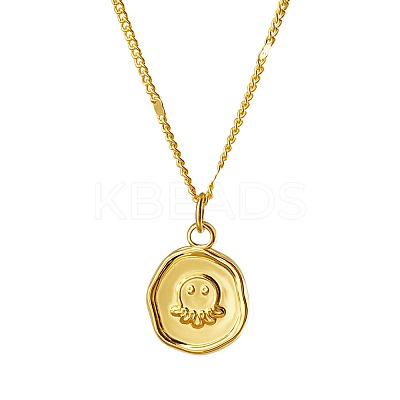 304 Stainless Steel Octopus Pendant Necklaces for Women ZL4514-1-1