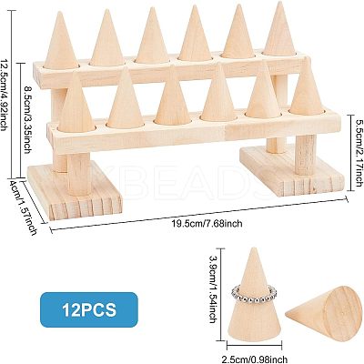 Assembled Wood Ring Displays RDIS-WH0011-05-1