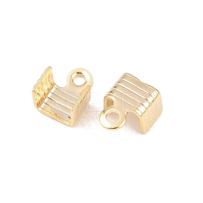 Brass Folding Crimp Ends KK-C163-07G-1