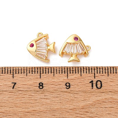 Brass Micro Pave Cubic Zirconia Pendants X1-KK-K382-41G-1