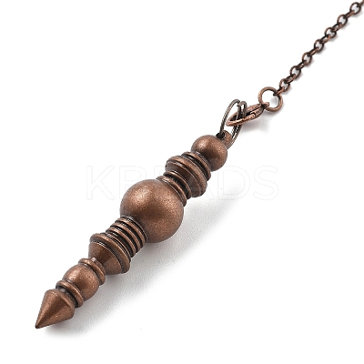 Brass Dowsing Pendulum Big Pointed Pendants KK-H491-08-1