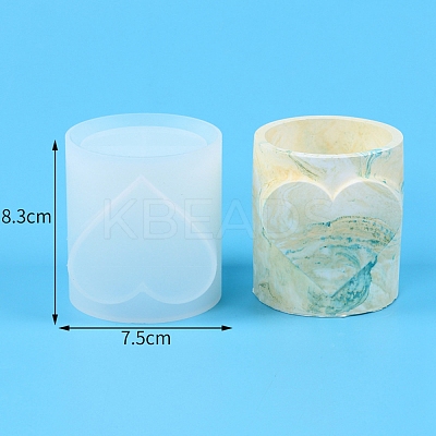Valentine's Day Heart Pen Holder Food Grade Silicone Molds PW-WG23362-03-1