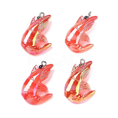 AB Color Resin Sea Animal Pendants LS-RESI-C051-01P-1
