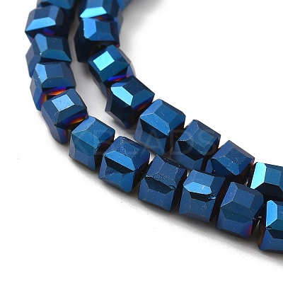 Electroplate Glass Beads Strands EGLA-D018-4x4mm-55-1