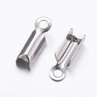 Tarnish Resistant 304 Stainless Steel Folding Crimp Ends X-STAS-K146-008-2.5mm-1