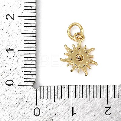 Rack Plating Brass Micro Pave Cubic Zirconia Pendants KK-H509-21G-01-1